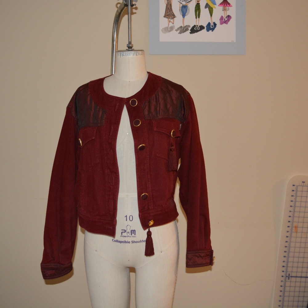 FUN MAROON JEAN JACKET